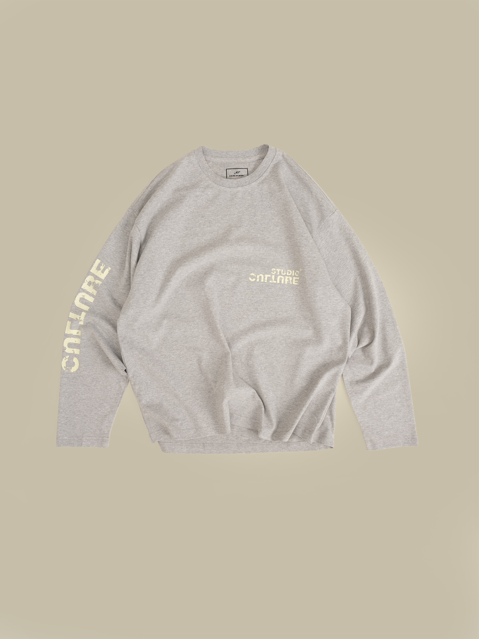 Лонгслив Culture melange&lime / S
