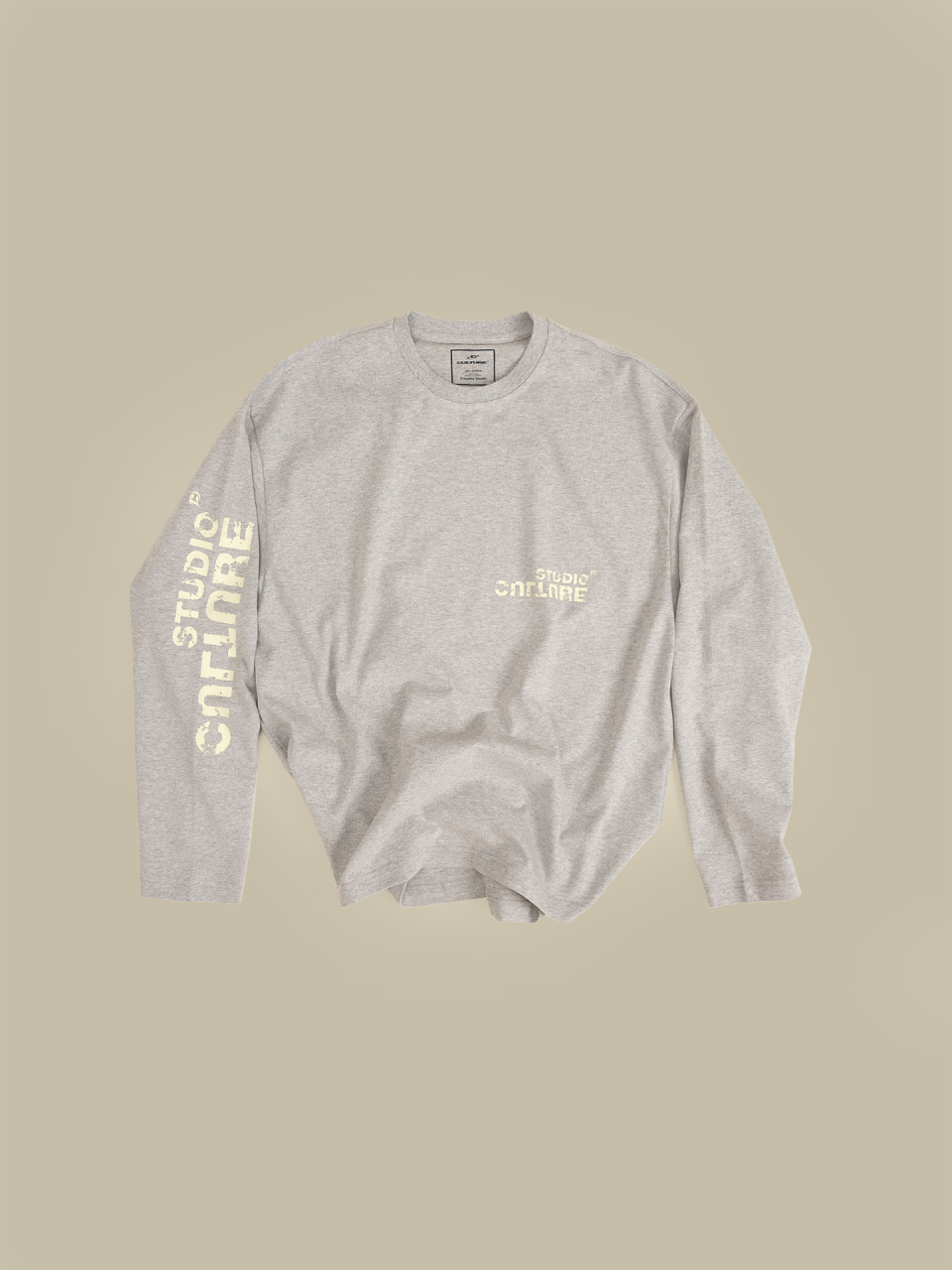 Лонгслив Culture melange&lime / S