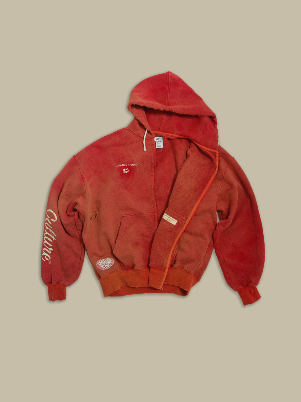 Зип Худи Culture RED Vintage / S