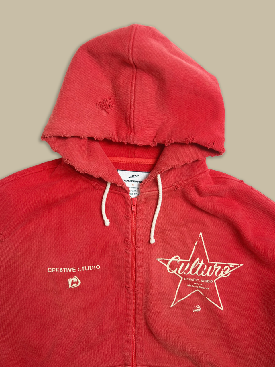 Зип Худи Culture RED Vintage / S