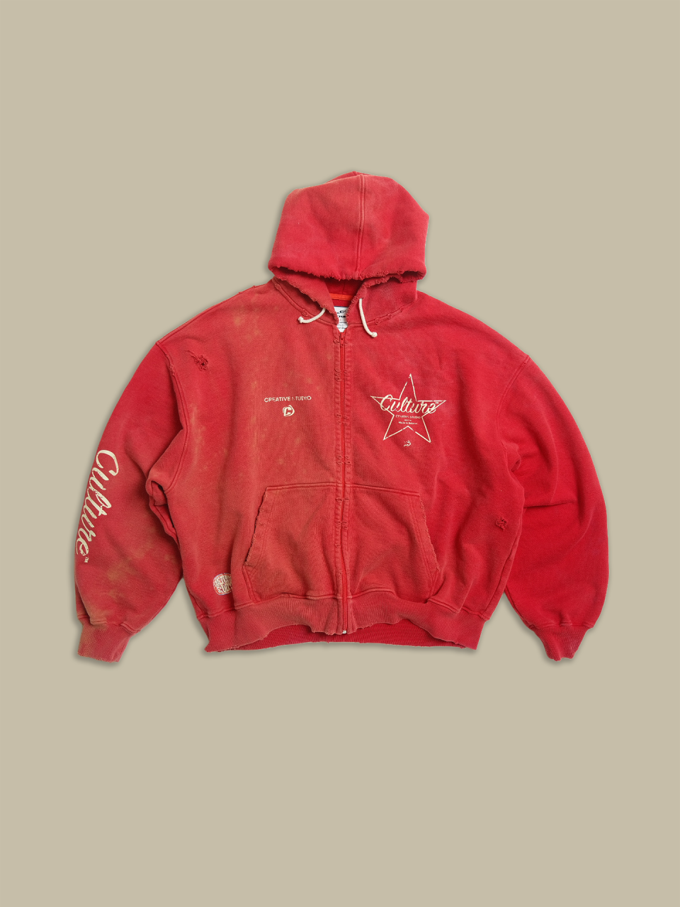 Зип Худи Culture RED Vintage / S
