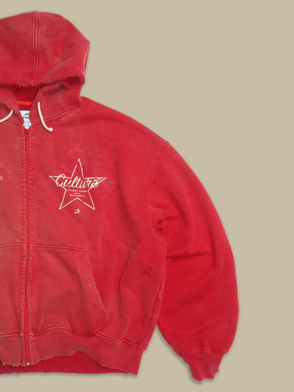 Зип Худи Culture RED Vintage / S