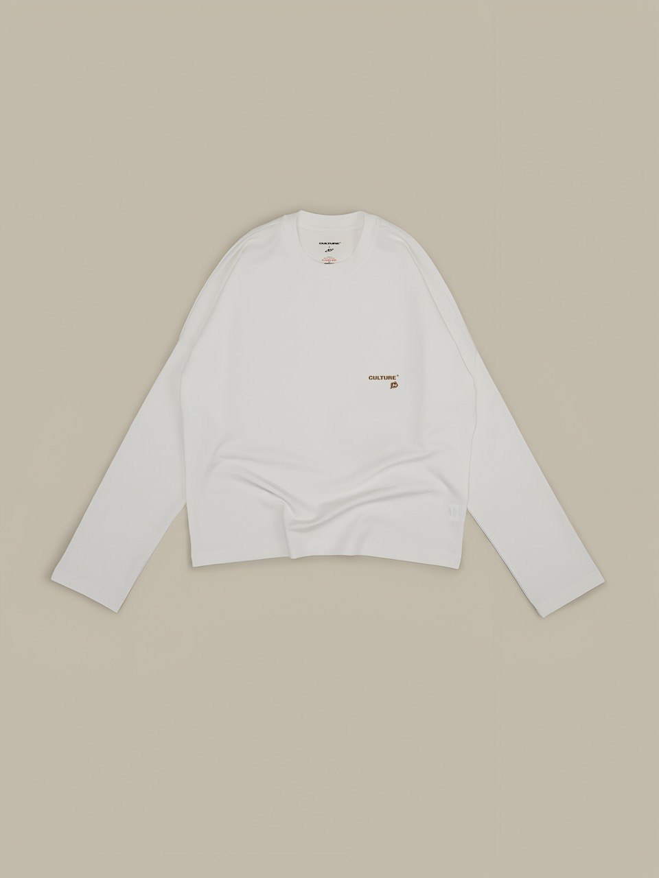 Лонгслив Culture CCS slim milk brown / L
