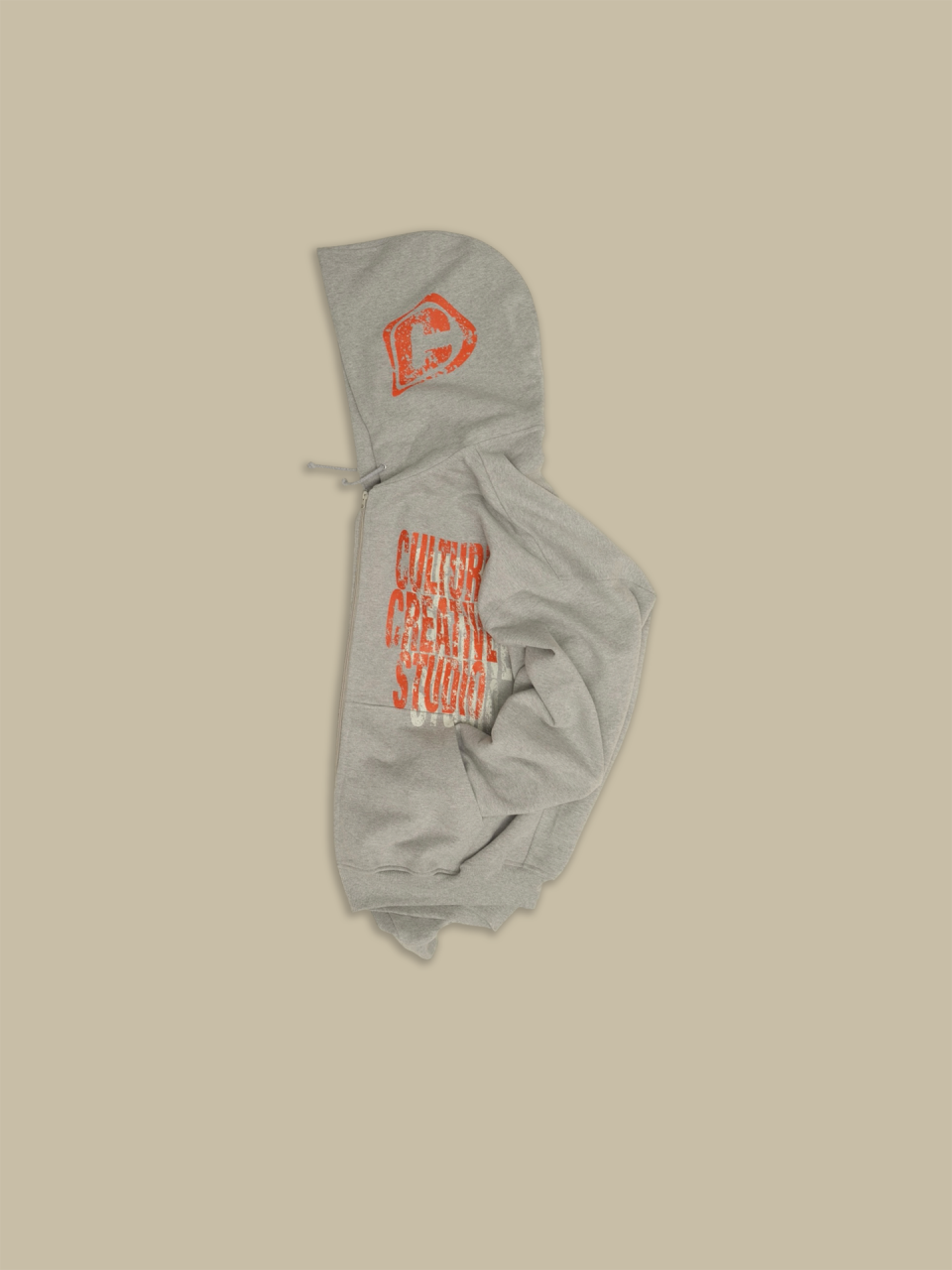 Зип Худи Culture Studio Red Logo Melange / S