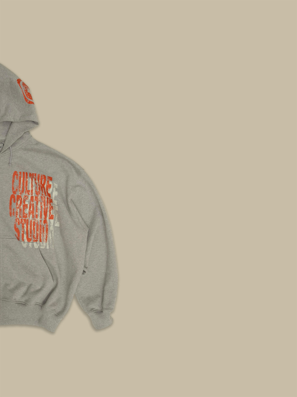 Зип Худи Culture Studio Red Logo Melange / S