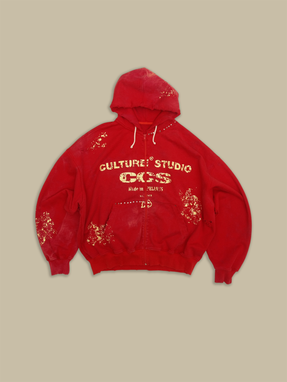 Зип Худи CCS Vintage Red / S