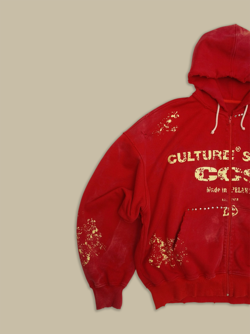 Зип Худи CCS Vintage Red / S