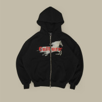 Зип Худи Culture Horse black 